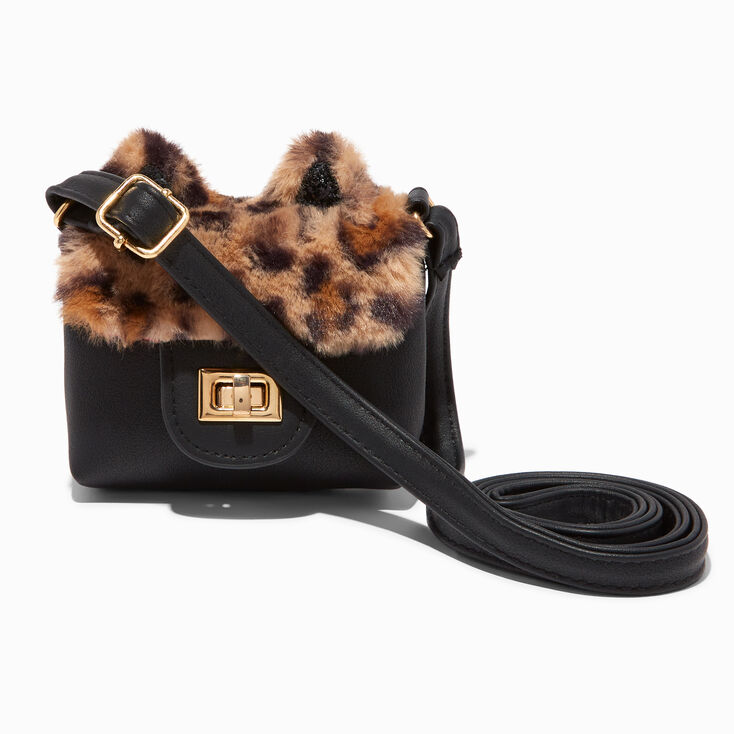 Claire&#39;s Club Leopard Crossbody Bag,