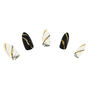 Gold Marble Stiletto Faux Nail Set - 24 Pack,