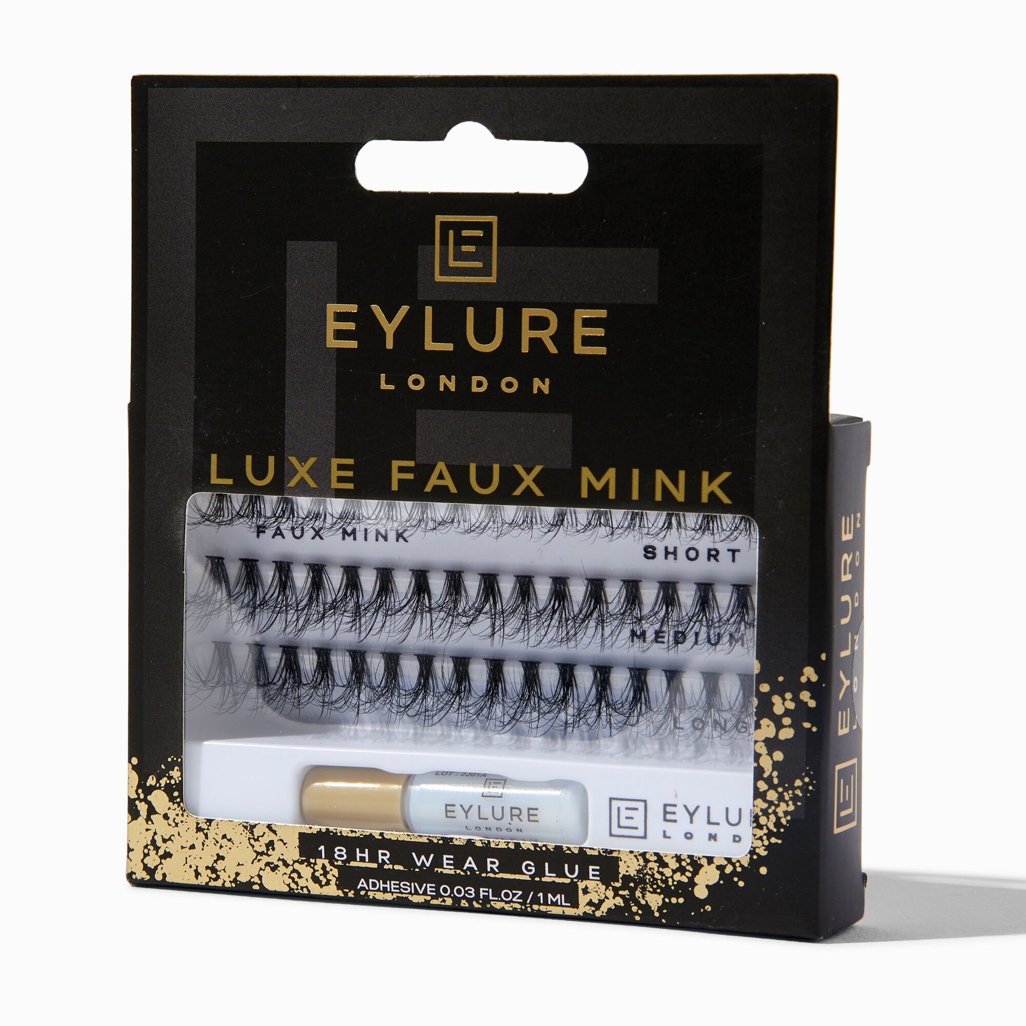 View Claires Eylure Luxe Faux Mink Individual Eyelashes Black information