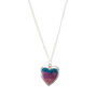Glitter Heart Locket Pendant Necklace,