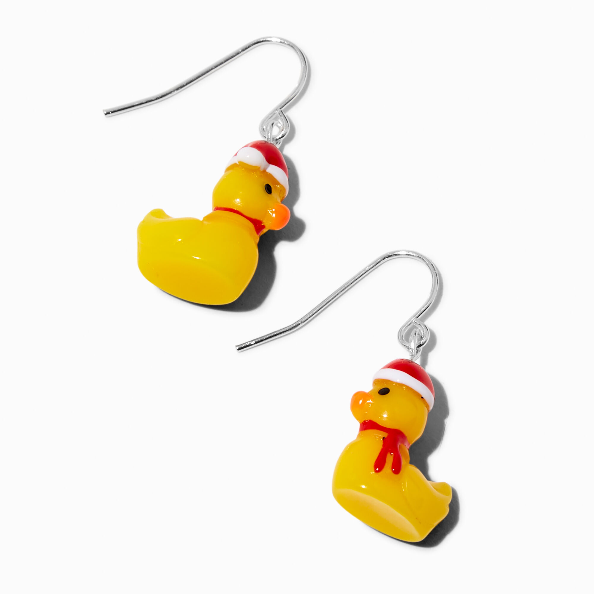 View Claires Santa Ducky 075 Drop Earrings Red information