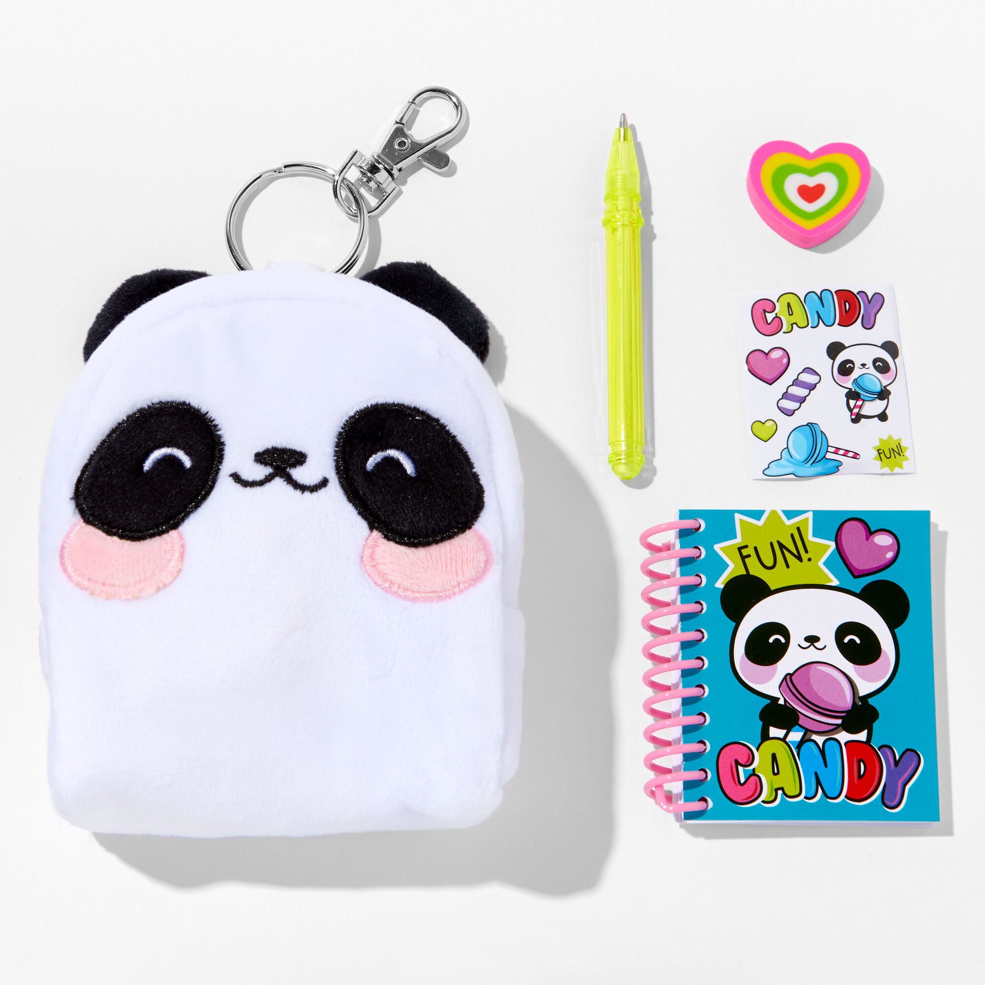 View Claires Lollipop Panda 4 Backpack Stationery Set information