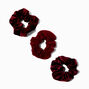Claret Mixed Hair Scrunchies - 3 Pack,