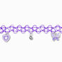 Purple Charm Tattoo Choker Necklace,