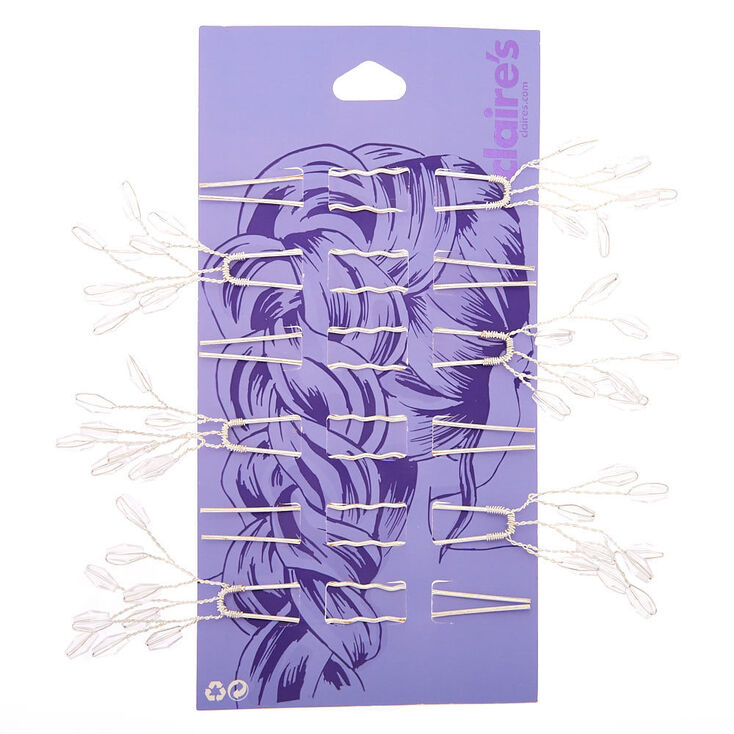 Claire's Lot de 6 épingles plates à branches couleur argenté