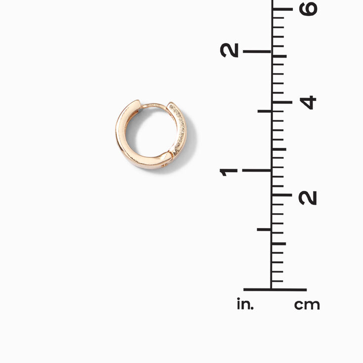 Gold-tone 15MM Wide Clicker Hoop Earrings,