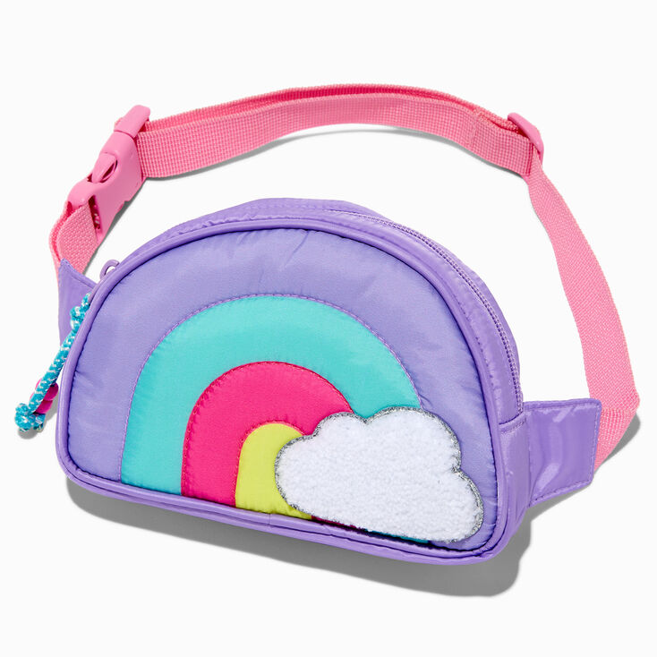 Claire&#39;s Club Puffy Rainbow Belt Bag,