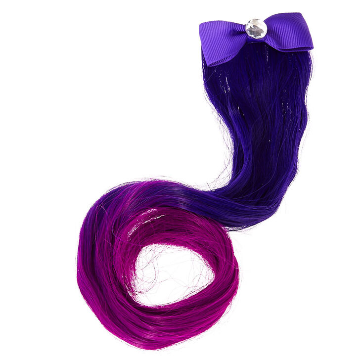 Claire S Club Ombre Faux Hair Extension Clip Purple Claire S Us