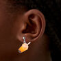 1&quot; Orange Boba Clip-On Drop Earrings,