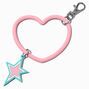 T H E M E x Claire&#39;s Pink Heart &amp; Star Keychain Clip,