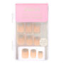 Shimmer French Square Faux Nail Set - Nude, 24 Pack,