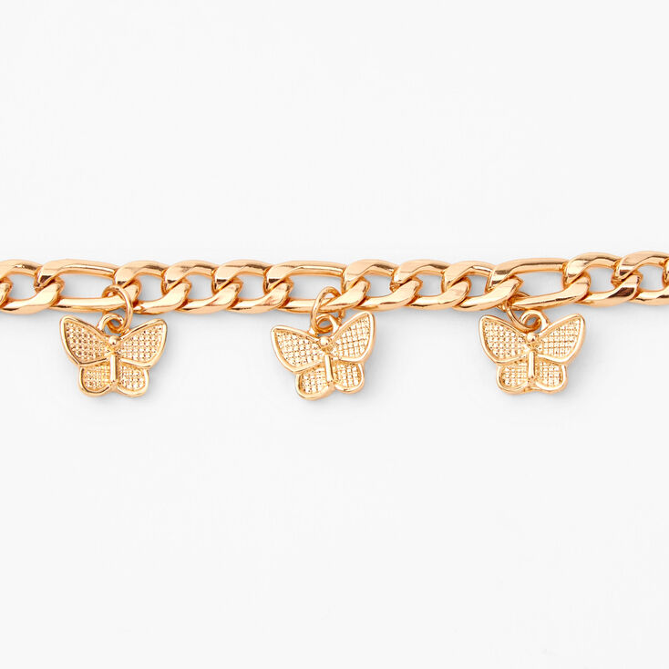 Gold Butterfly Charm Bracelet,
