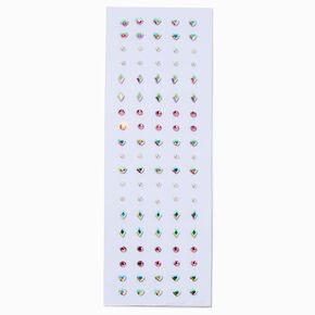 Iridescent Shapes Body Gems - 100 Pack,
