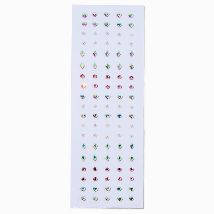Iridescent Shapes Body Gems - 100 Pack,