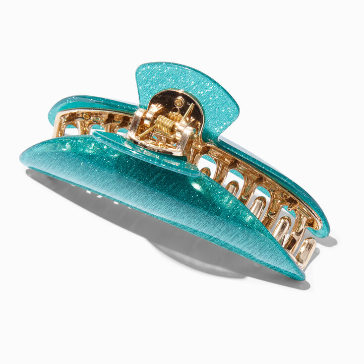 Glitter Hair Claw - Teal,
