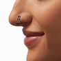 Faux anneau de nez double en acier inoxydable couleur argent&eacute;e,