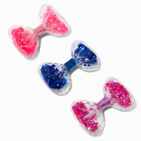 Claire&#39;s Club Star Confetti Shaker Hair Bow Clips - 6 Pack,
