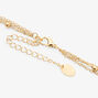Navy Crystal Celestial Multi Strand Gold Chain Necklace,