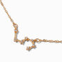 Gold-tone Zodiac Constellation Pendant Necklace - Leo,