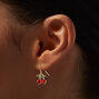 Gold-tone Cherry Earring Stackables - 3 Pack,