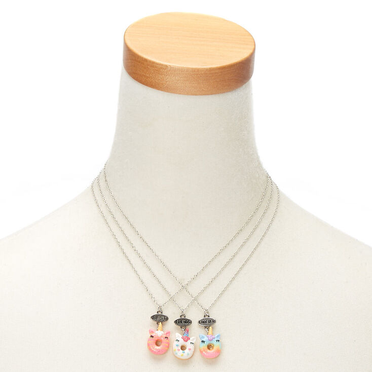 Best Friends Unicorn Donut Necklaces - 3 Pack,