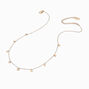 Gold-tone Stainless Steel Disc Chain Necklace,