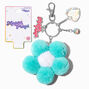 MeganPlays&trade; Claire&#39;s Exclusive Blue Daisy Pom Pom Keychain,