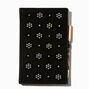 Black Velvet Embellished Daisy Planner and Pen Set,