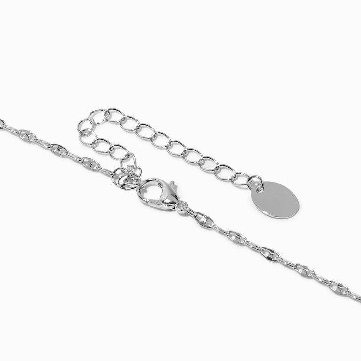 Silver-tone Delicate Pop Top Chain Necklace,