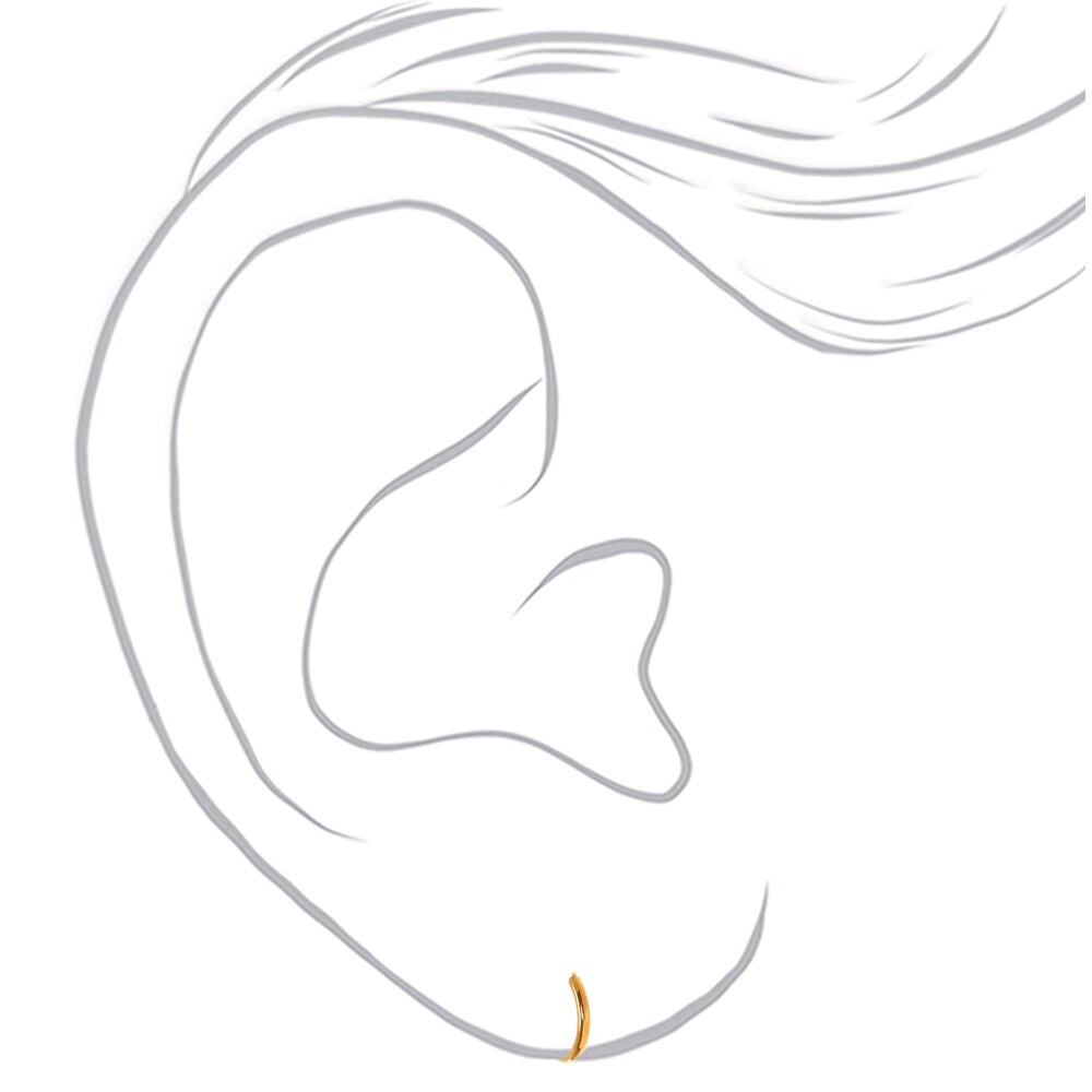 C LUXE by Claire's 18kt Gold Plated Cubic Zirconia Mixed Earrings - 3 Pack,