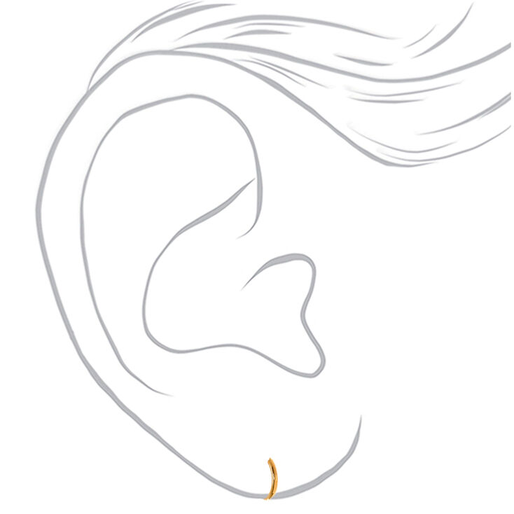 C LUXE by Claire&#39;s 18kt Gold Plated Cubic Zirconia Mixed Earrings - 3 Pack,