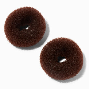Mini donuts pour cheveux ch&acirc;tains - Lot de 2,