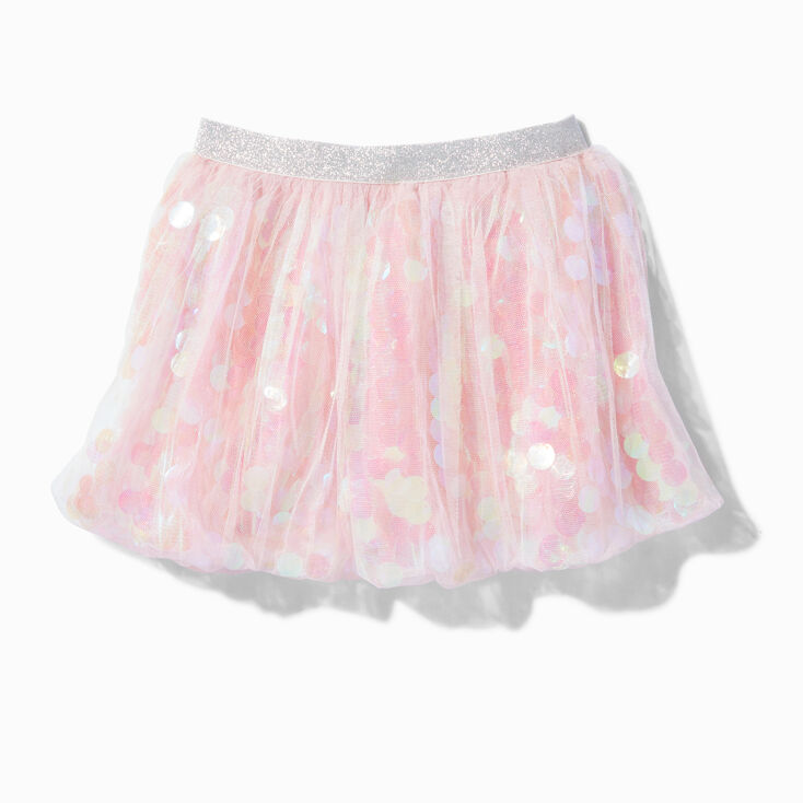 Claire&#39;s Club Pink Pastel Paillette Tutu,