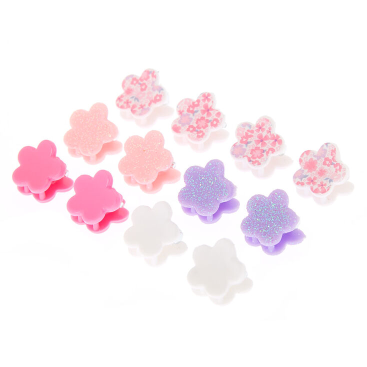 Claire&#39;s Club Mini Floral Hair Claws - 12 Pack,