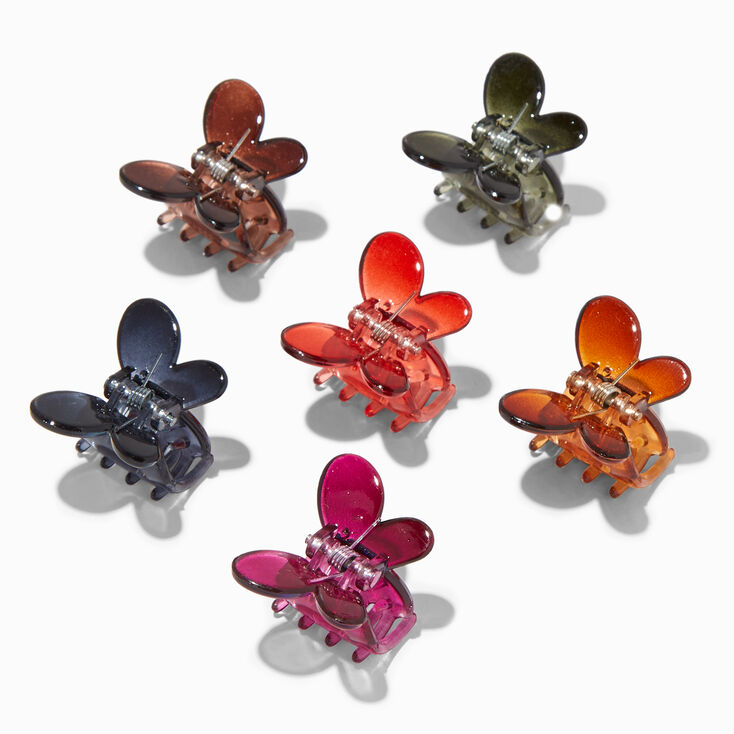 Fall Colours Butterfly Mini Hair Claws - 6 Pack,