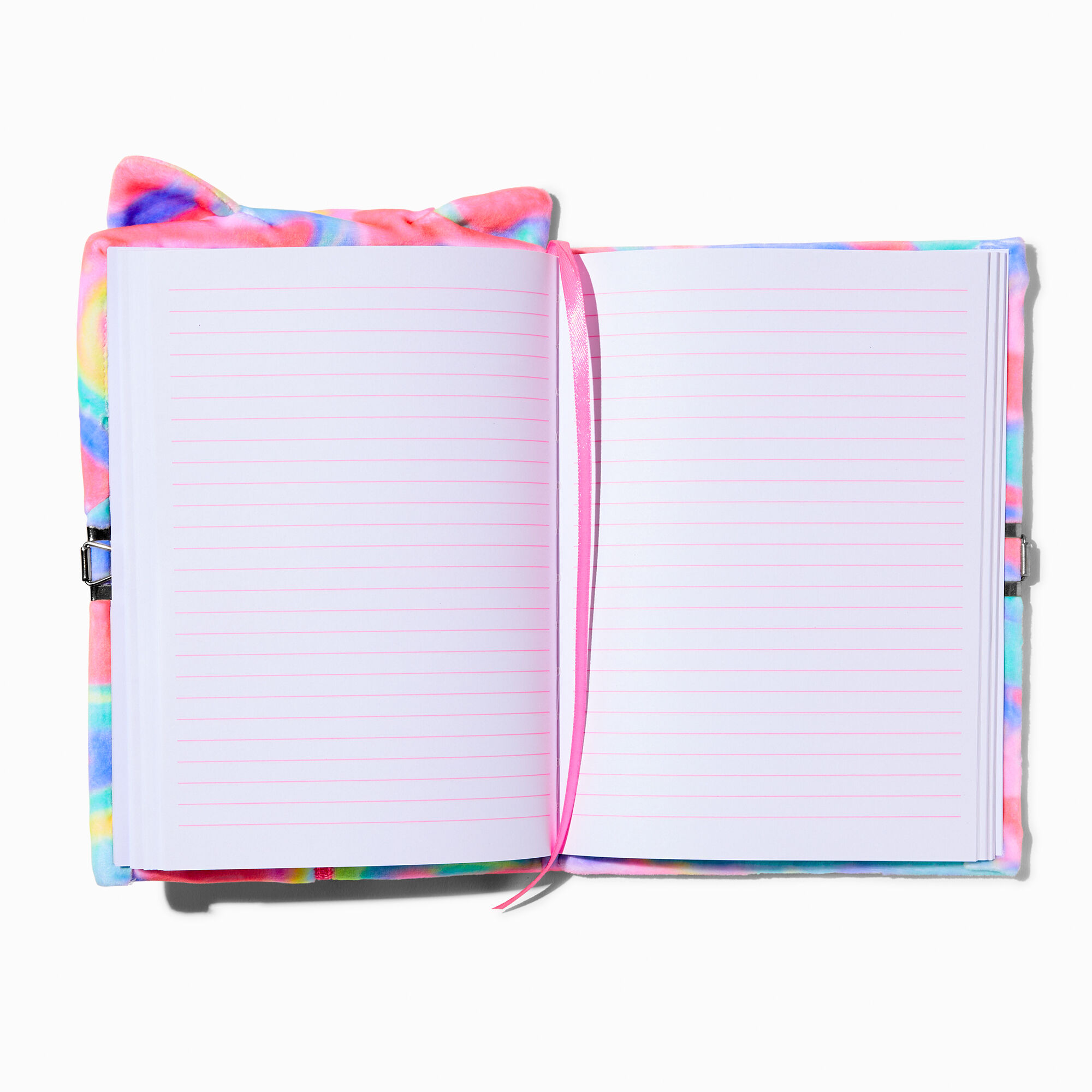 Tie Dye Cat Hoodie Alien Lock Diary,