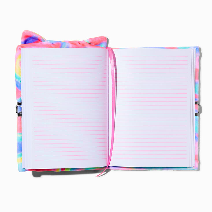 Tie Dye Cat Hoodie Alien Lock Diary,