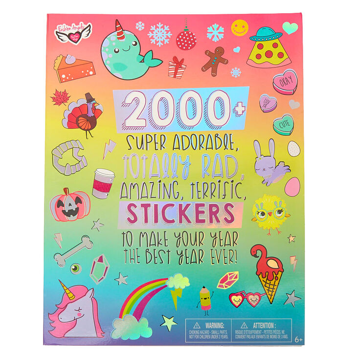 Claire's Livret de 2000+ autocollants Super Adorable Totally Rad