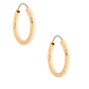 Gold 10MM Textured Hoop Earrings,