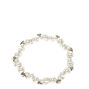 Bracelet double rang avec perles d&#39;imitation blanches,