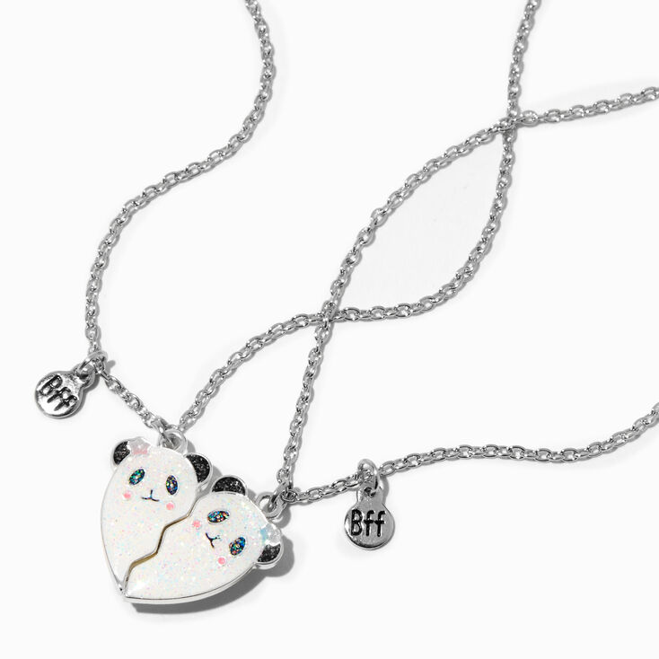 Best Friends Panda Split Heart Pendant Necklaces - 2 Pack | Claire's US
