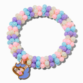 Claire&#39;s Club Shaker Unicorn Cluster Beaded Stretch Bracelet,