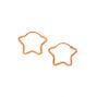 Rose Gold 15MM Star Hoop Earrings,
