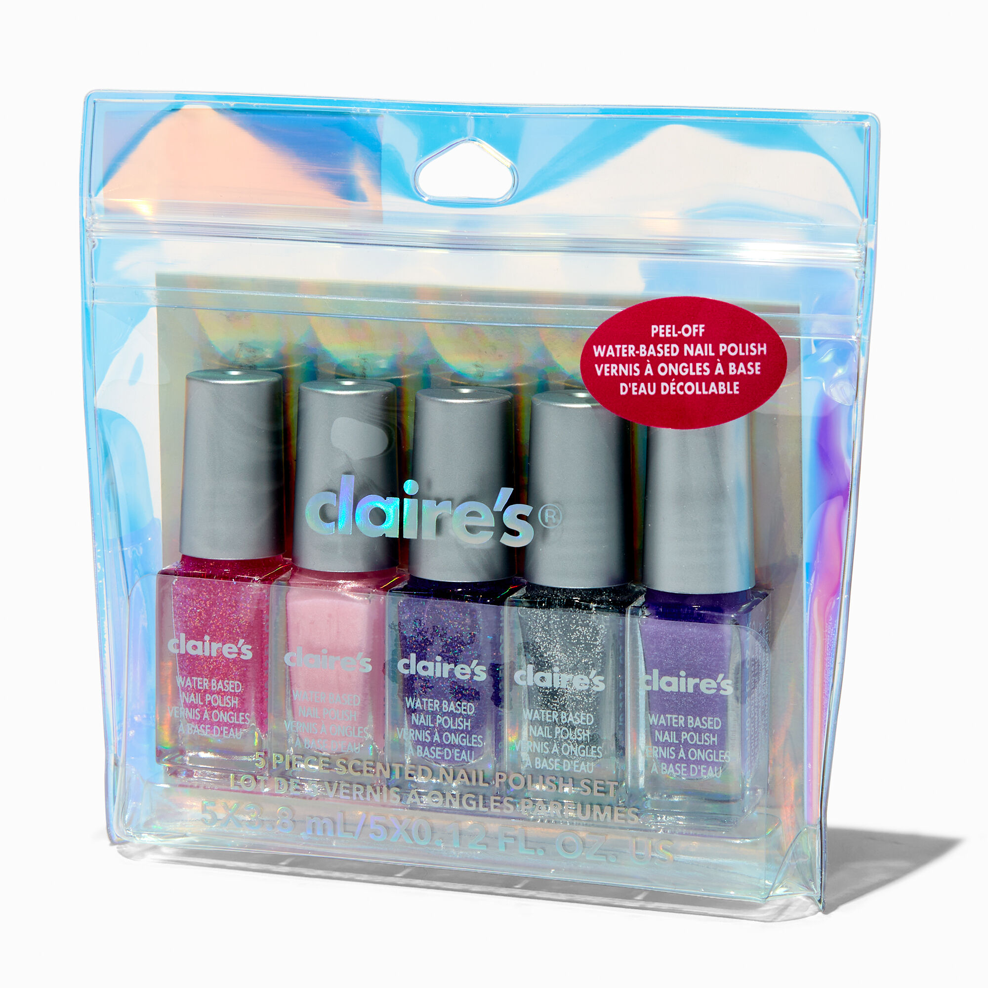 View Claires Y2K Princess Scented Peel Off Nail Polish Set 5 Pack information
