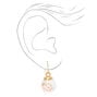Gold 1&quot; Playing Cards Confetti Shaker Drop Earrings,