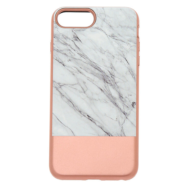 Rose Gold and Marble Protective Phone Case - Fits iPhone 6/7/8,