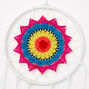 Rainbow Feather Dreamcatcher Wall Art - White,