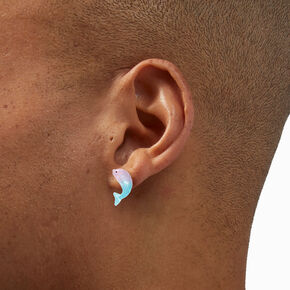 Pastel Ombre Dolphin Clip-On Earrings,