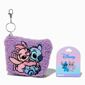 Disney Stitch Claire&#39;s Exclusive BFF Sherpa Coin Purse Keychain,