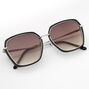 Black Oversized Geometric Sunglasses,